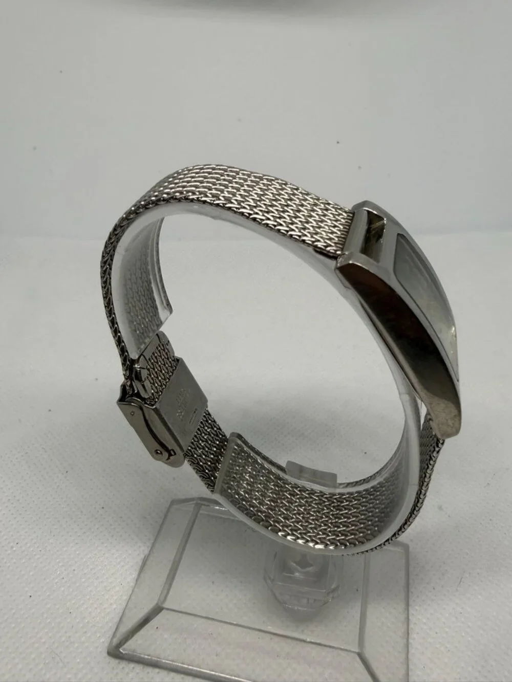 Skagen Denmark Women's Analog Watch Silver Tone Rectangle Mesh Band 20mm L064